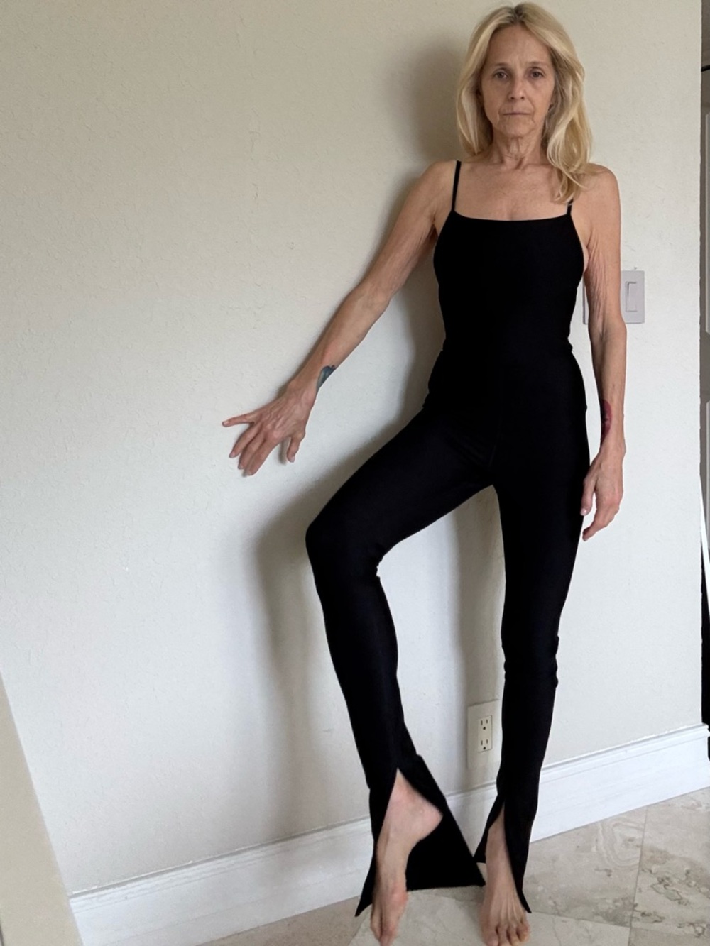 #ALO Yoga Black #airlift Boot-Cut disco Jumpsuit